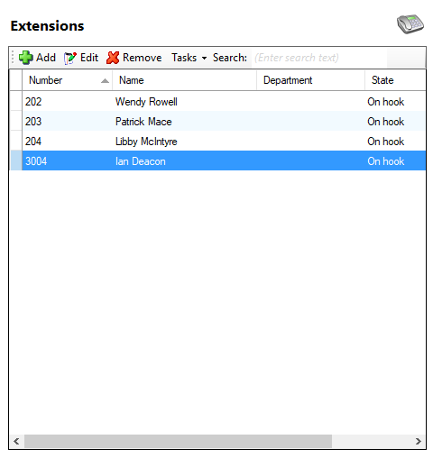 Extensions page